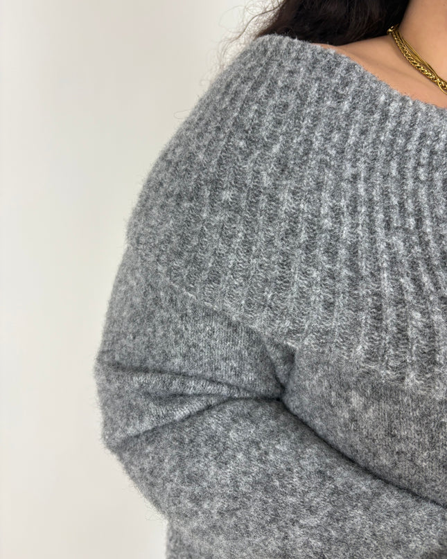 Maglione Misto Lana scollo a Barca