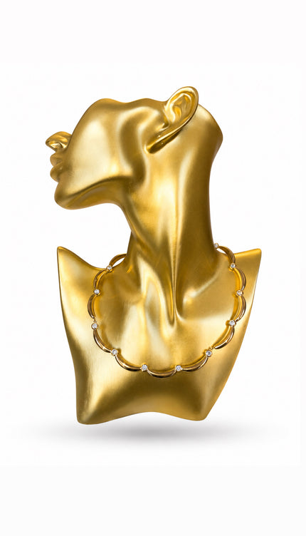 Collana Girocollo Oro e Punti Luce