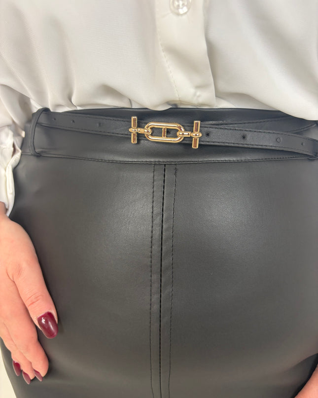 Gonna Longuette ecopelle