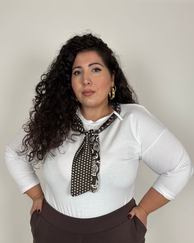 Maglia con Spalline e Foulard in Cotone