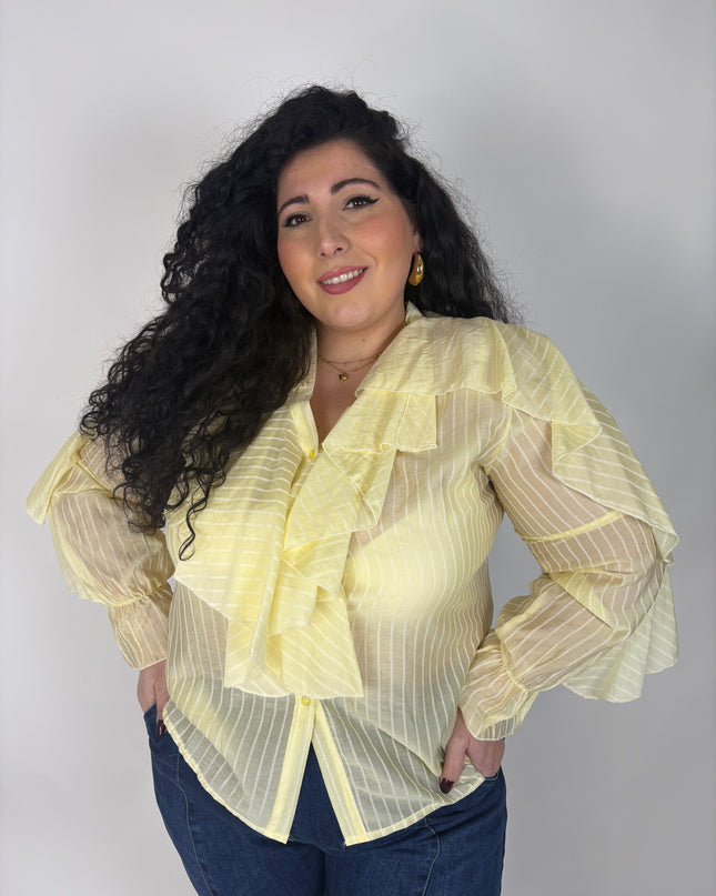 Camicia Righe e Rouches