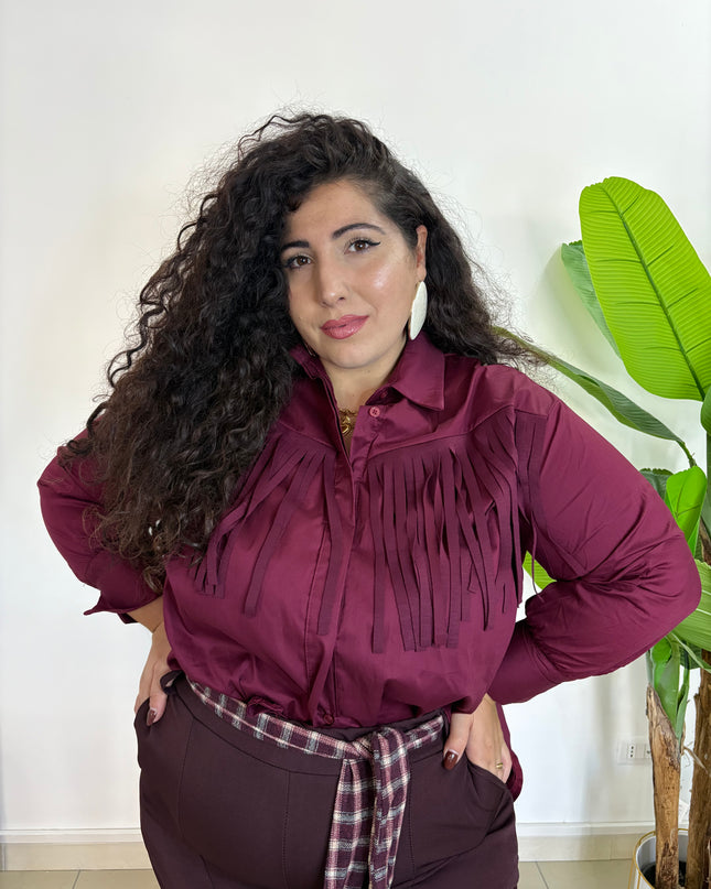 Camicia Frange Bordeaux