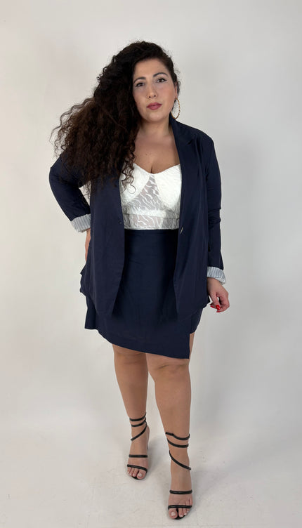 Tailleur in Lino Con Pantagonna