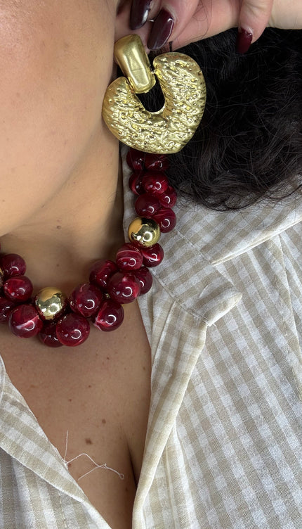 Orecchini Cuore Martellato