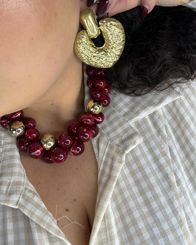 Orecchini Cuore Martellato