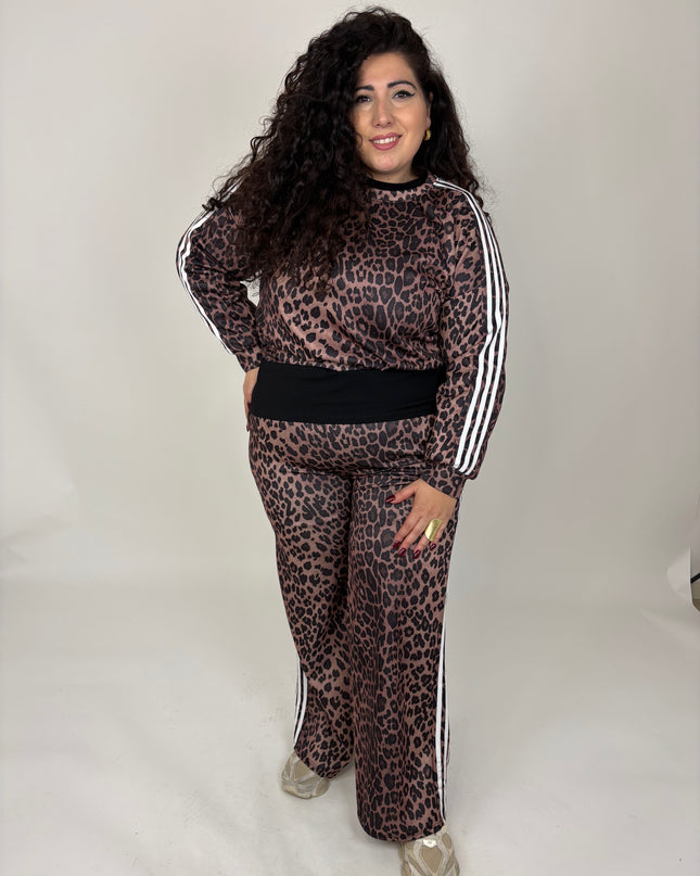 Felpa Leopardata striscia White