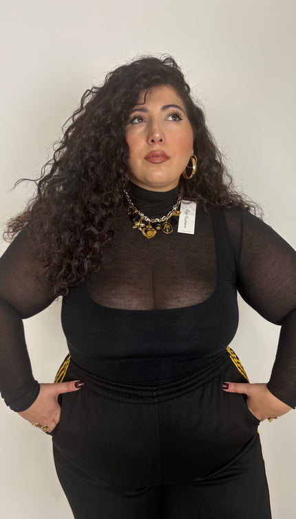 Maglia collo alto misto Cashmere