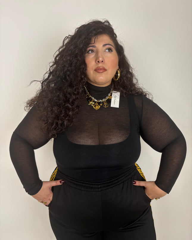 Maglia collo alto misto Cashmere