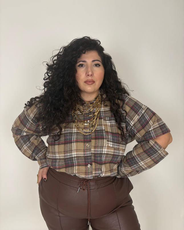 Camicia in Flanella con maniche removibili