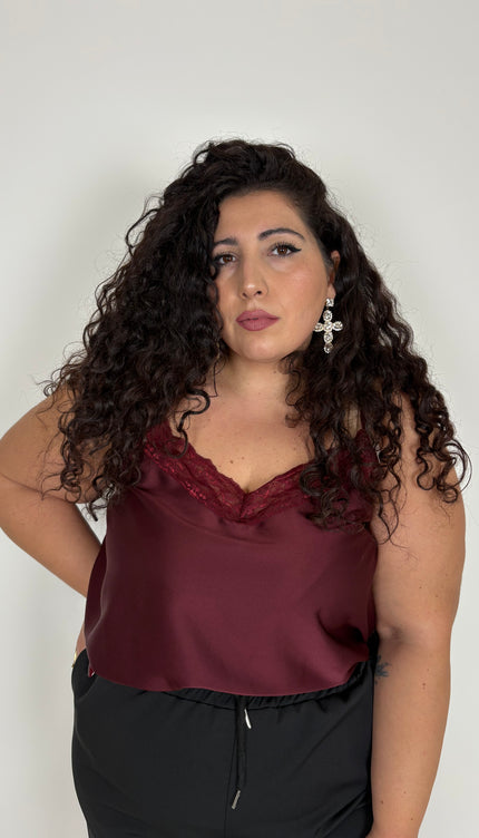 Maxi canotta in Satin