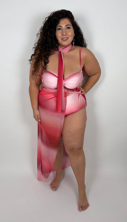 Costume con Copricostume Holiday Fuxia