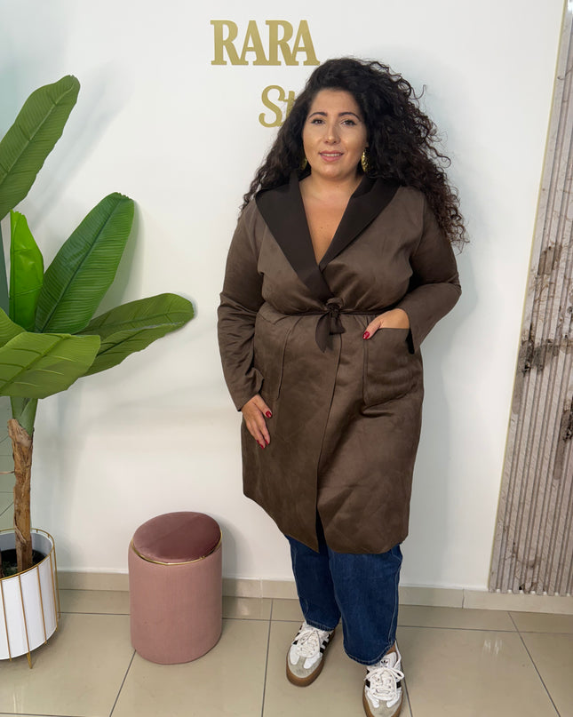 Cappottino in camoscio Brown