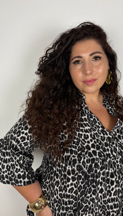 Camicia Leopard black