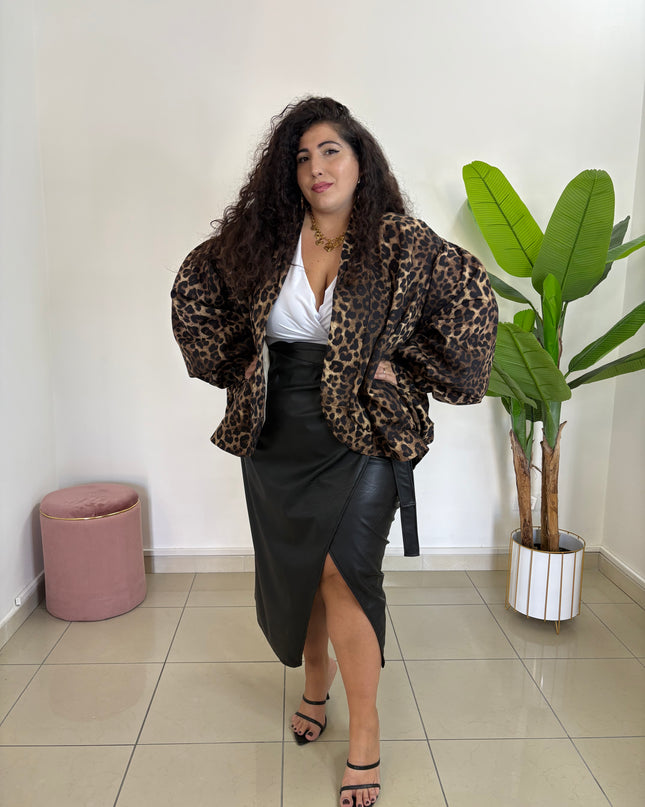 Giacca/camicia Oversize Leopard