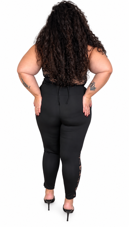 Leggins con merletto