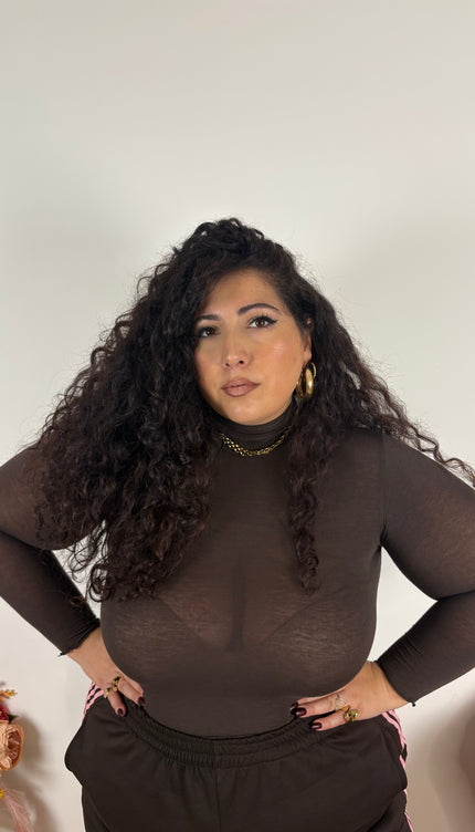 Maglia collo alto misto Cashmere