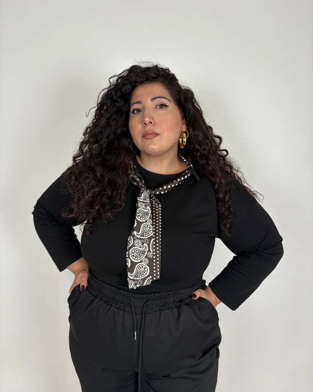 Maglia con Spalline e Foulard in Cotone