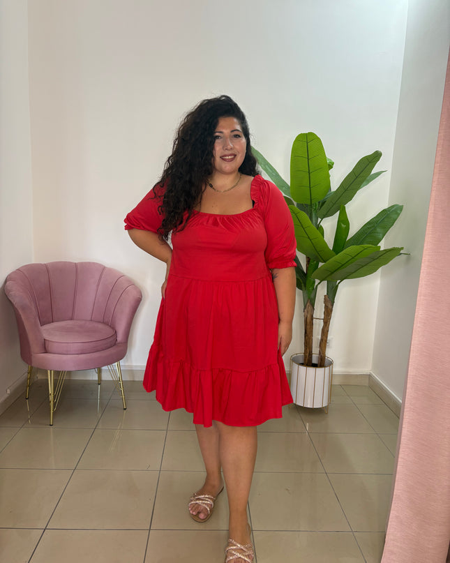 Abito Cotone Baby Red