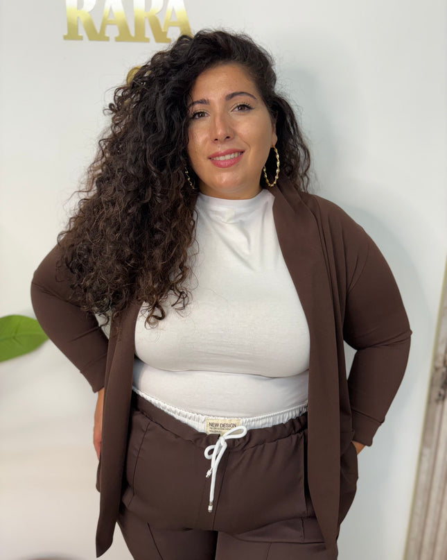 Giacca morbida Brown