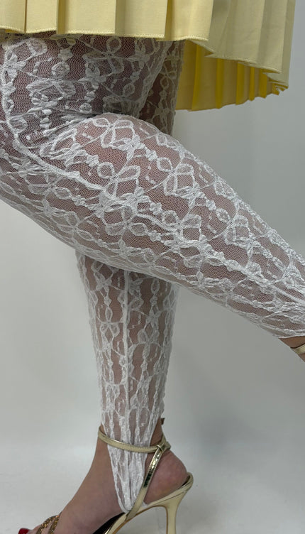 Leggins con ghette in Merletto