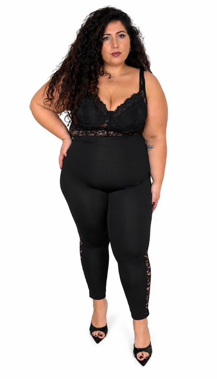 Leggins con merletto