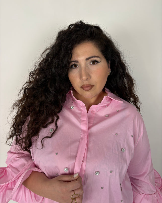 Camicia Strass e Cotone Romina