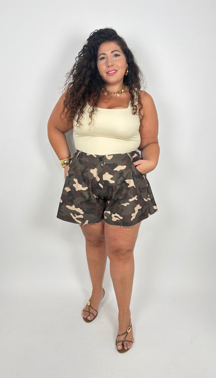Pantaloncino a Farfalla Verde Militare