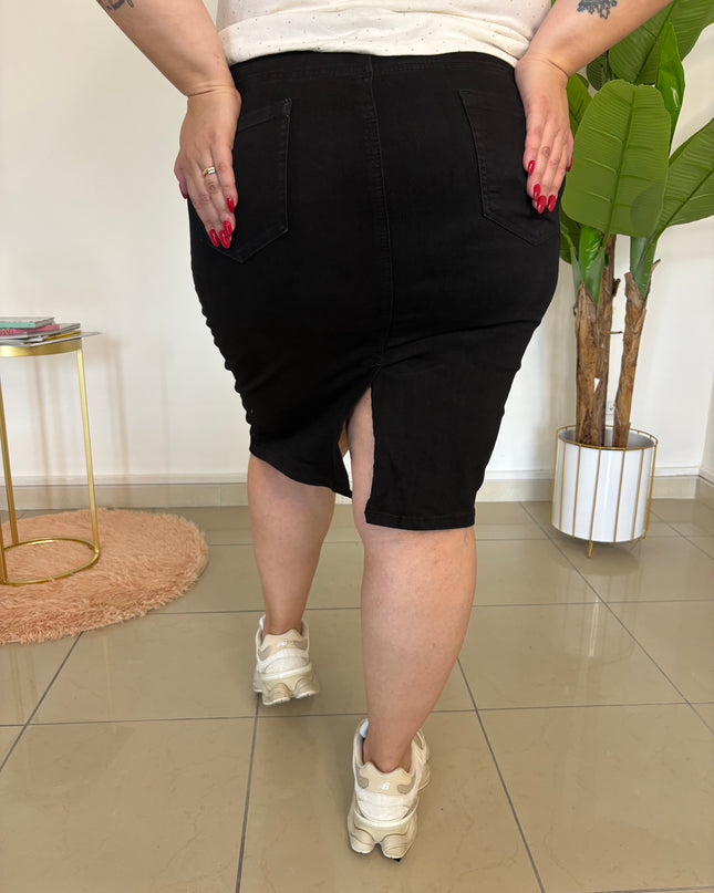 Gonna in black denim