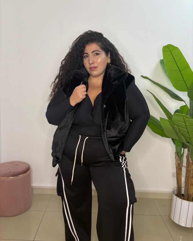 Gilet in EcoPelliccia Curvy Black