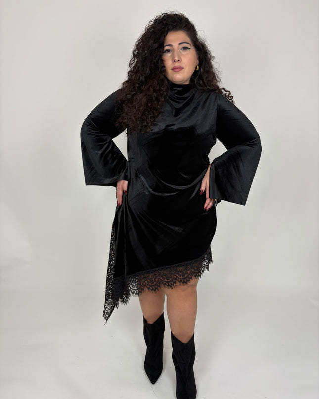 Abito WITCH, Pizzo Trasversale e Velluto