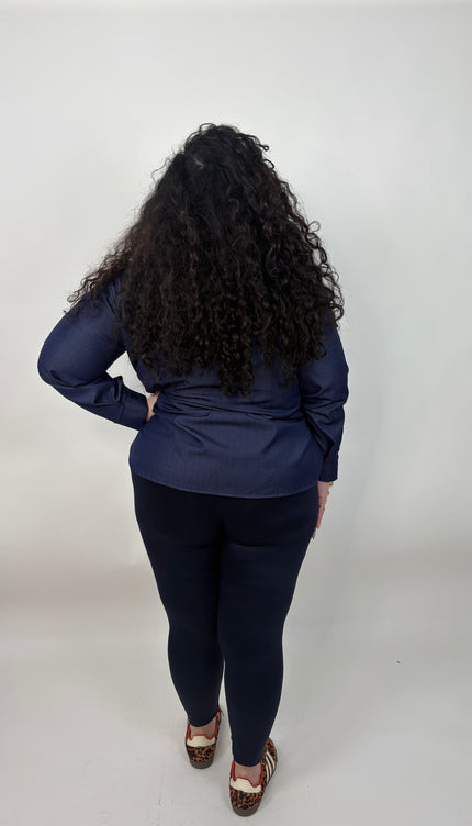 Leggins con Fascia a Vita Alta Snellente