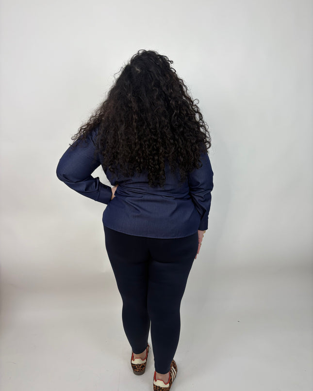 Leggins con Fascia a Vita Alta Snellente