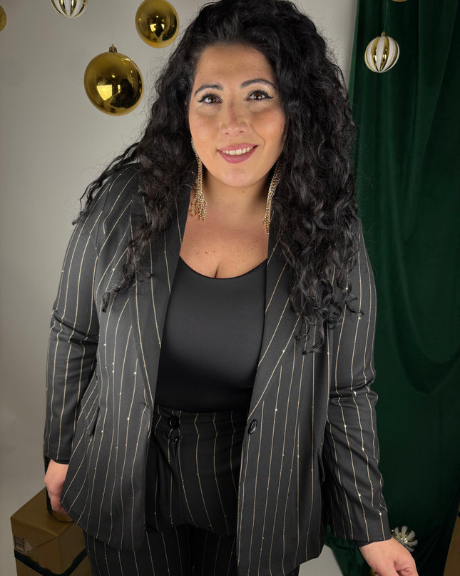 Giacca Gessato in Oro