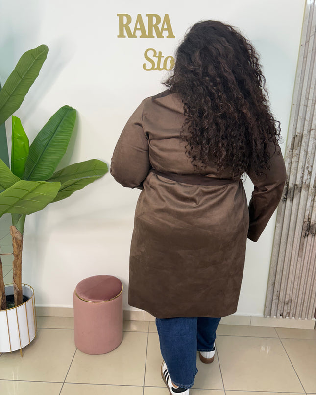 Cappottino in camoscio Brown