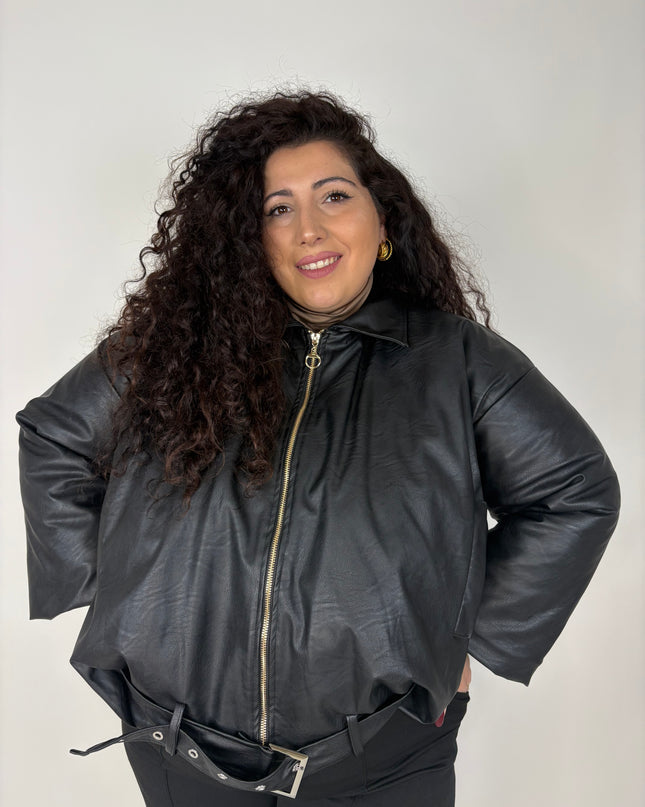 Bomber in Ecopelle imbottito