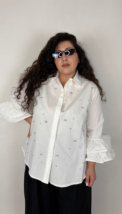 Camicia Strass e Cotone Romina