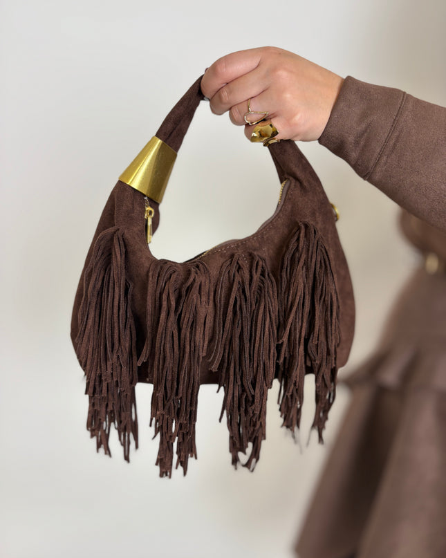 Borsa in Camoscio con Frange