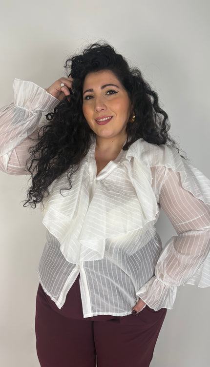 Camicia Righe e Rouches