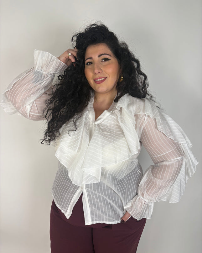 Camicia Righe e Rouches