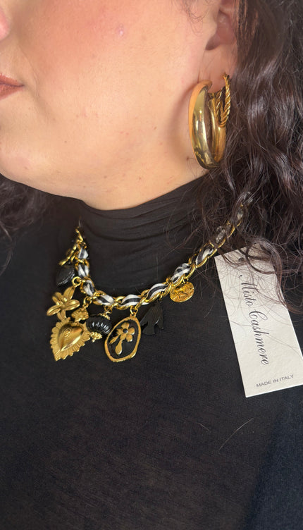 Maglia collo alto misto Cashmere