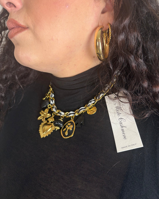 Maglia collo alto misto Cashmere