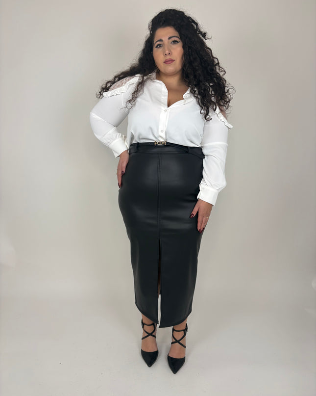 Gonna Longuette ecopelle