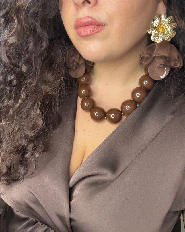 Collana Bold Marrone