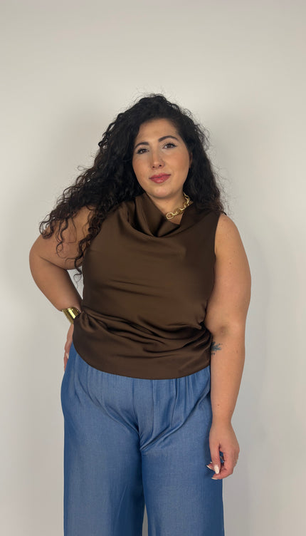 Top in satin