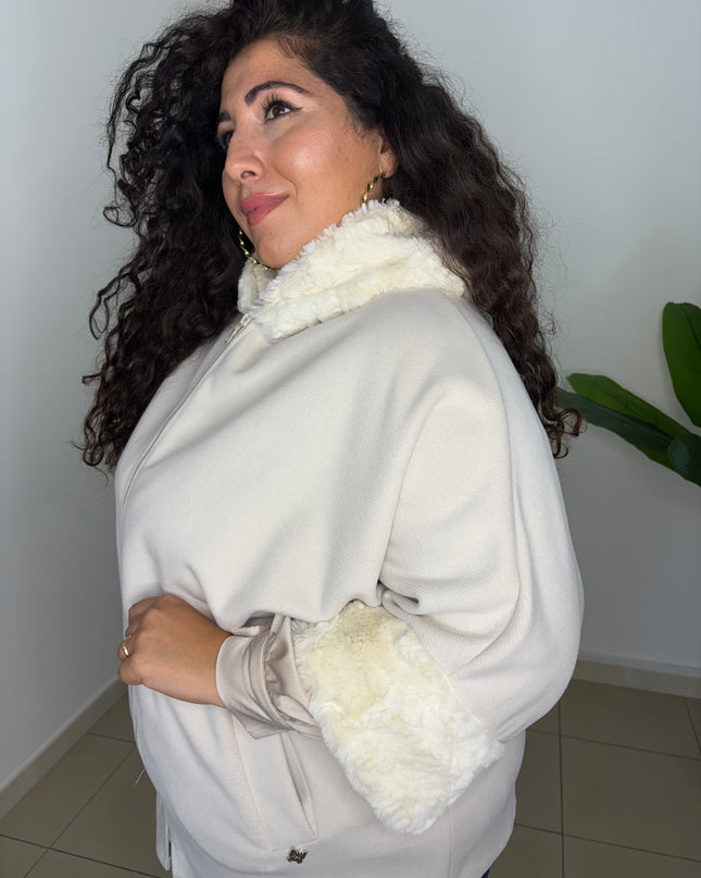 Mantella/Cappotto Rose Panna