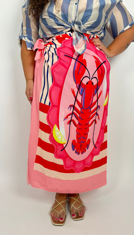 Gonna Pareo cucita Summer Lobster