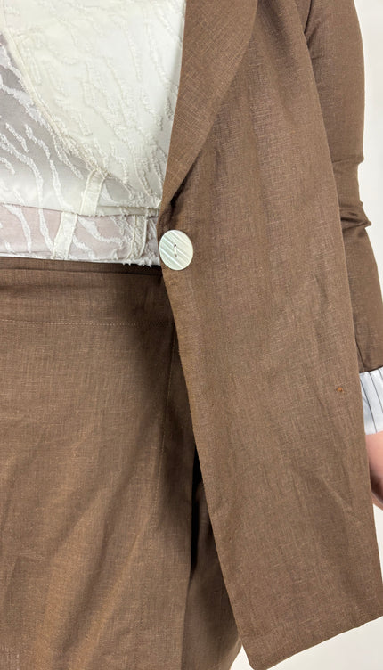 Tailleur in Lino Con Pantagonna