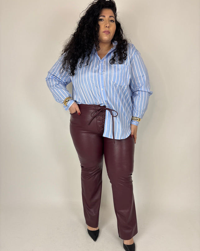 Camicia a Righe con Spalline